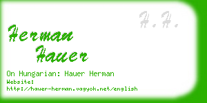 herman hauer business card